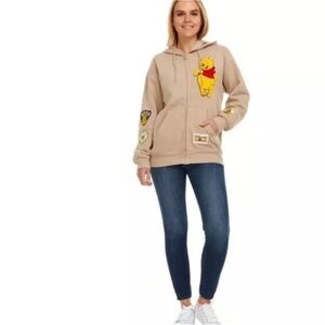 Disney Beige Hoodie with Winnie the Pooh Design NWT XL